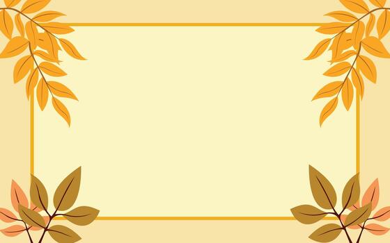 Soft Whispers of Autumn Time Frame Background vector