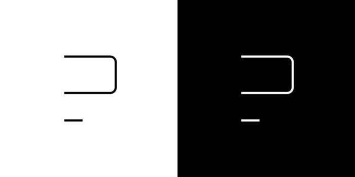 Simple and unique .P initials logo design vector