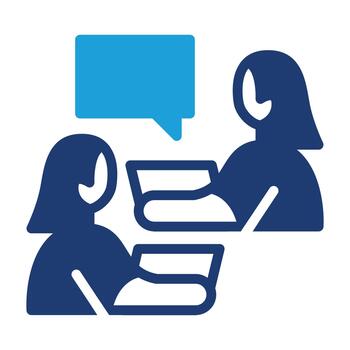 colegas comunicado de colores icono diseño bueno para web o móvil aplicación vector