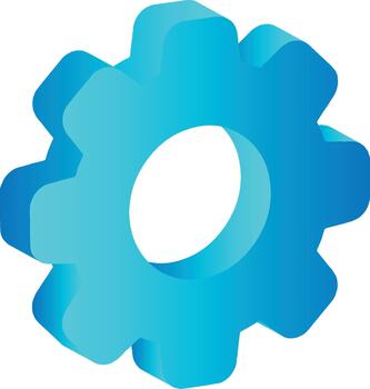 Setting 3d icon vector