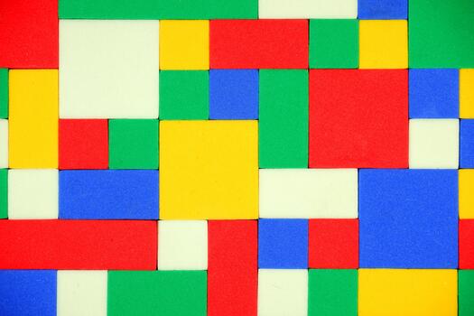 Colorful Geometric Blocks Pattern Background photo