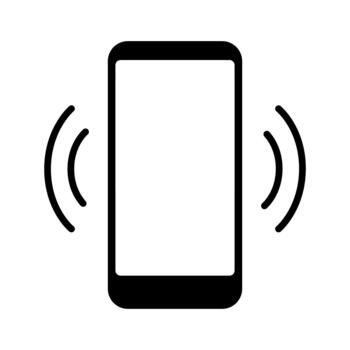 Black Ringing phone Icons, Isolate vibrating smart phone, Mobile symbol, illustration in Modern minimal style for App, Website and Banner, Graphic elements. vector