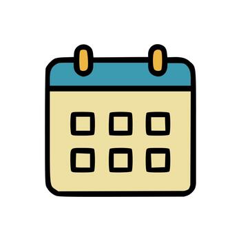 Minimalist Calendar Symbol for Date Picker, Work Schedule, or Appointment Reminder Application vector
