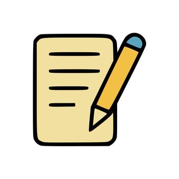 editable Nota y lápiz símbolo para que hacer liza, memorándum aplicaciones, y productividad herramientas vector