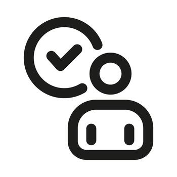 Professional Verified User icon representing account authentication, trust, and secure profiles vector