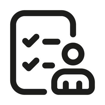 Professional User Testing icon representing quality assurance, feedback, and interface evaluation vector