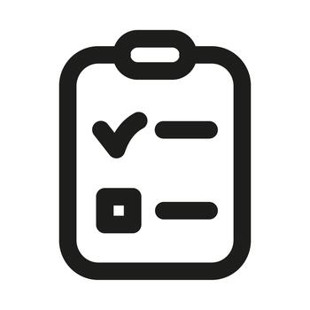 Professional Checklist icon representing tasks, organization, productivity, and project management vector