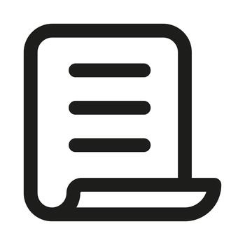 Modern Document icon depicting files, reports, paperwork, and professional business documentation vector