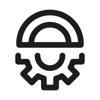 Professional Gear Time Planning icon emphasizing workflow, scheduling, process management, and efficiency vector