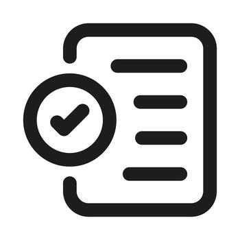 Professional Exam Results icon representing survey feedback, assessment, analysis, and performance data vector
