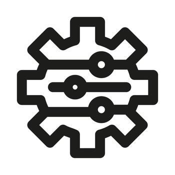 profesional automatización ajuste icono representando sistema control, configuración, y flujo de trabajo eficiencia vector