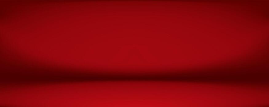 Minimal red gradient podium background. Light scene for product. Horizontal empty 3d studio backdrop. Skyline mockup. vector