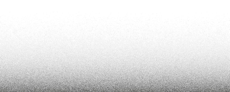 Gritty and noise gradient background. Overlay template with grainy texture and abstract dotwork. Monochrome spray effect with stipple, glitter, and dust vector