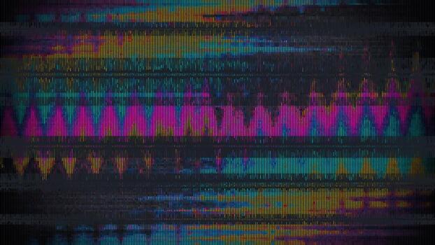 VHS Glitch Texture with Wave Pattern vector