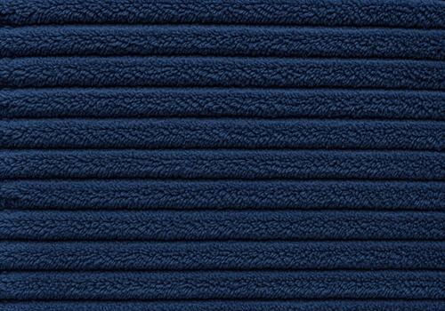 Abstract close up of dark navy blue corduroy textile material texture pattern design photo