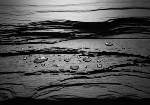 detallado macro fotografía de mojado oscuro gris pizarra textura con en capas agua gotas foto