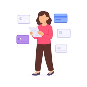 Debit Card Application, requesting card linked to bank account vector