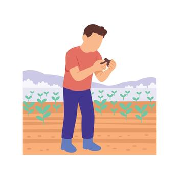 suelo textura, examinando suelo calidad y estructura vector