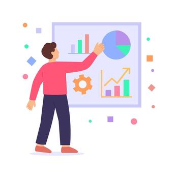 infografía deslizar, presentación datos mediante visual gráficos vector