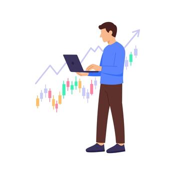 Backtesting Trading, testing strategies with historical data vector
