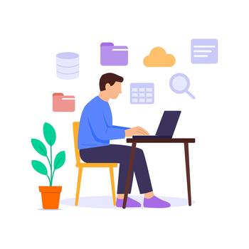 datos entrada, ingresando y actualización digital información vector