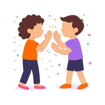 Hand-Clap, synchronizing rhythm for coordination activity vector