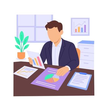 Financial Statements, summarizing company performance reports vector