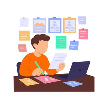 Script, writing structured narration for production vector