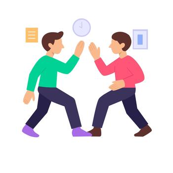 espejo movimienot, reflejando compañero comportamiento para coordinación vector