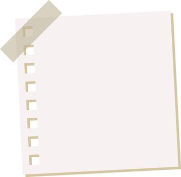 Blank Memo Paper Sheet with Folded Edge vector