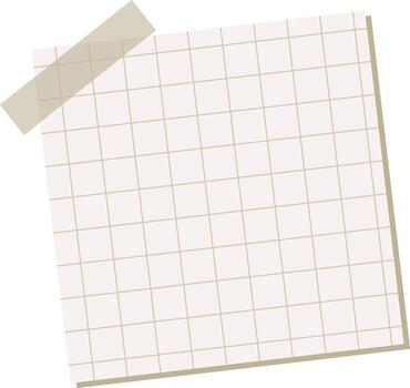 Notebook Page Corner Folded with Tape vector