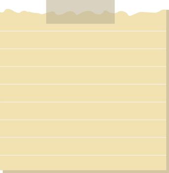 Tilted Notebook Page with Sticky Tape vector