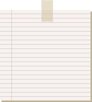 Empty Memo Paper with Torn Edge vector