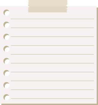 Blank Square Note Paper with Shadow vector