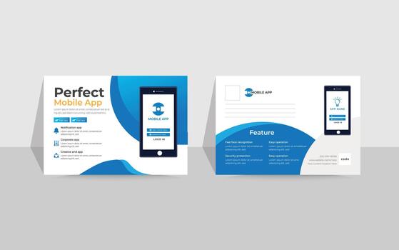 Mobile app design features overview vector