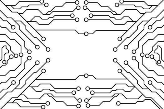 High-tech circuit board technology background vector