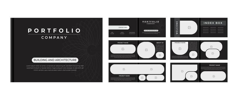 Modern architecture portfolio layout vector
