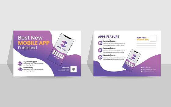 Best new mobile app published vector