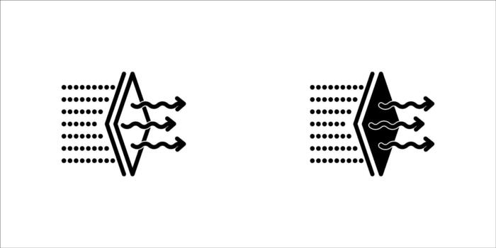 Filtration and separation linear icon set. Line customizable illustration. Contour symbol. isolated outline drawing. Editable stroke vector