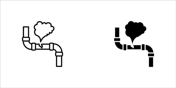 Gas, leak, pollution line icon set. Element of pollution icon vector