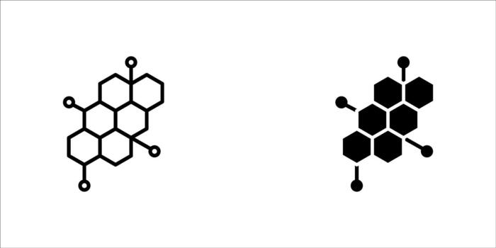 Molecule icons symbol elements for infographic web vector