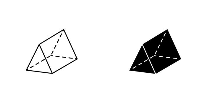 Triangular prism . Geometric Shapes for Preschool or Primary School Children. Can be used for web, logo, mobile app, UI, UX, illustration, eps10. vector