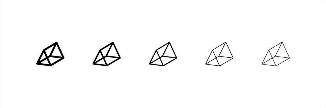 Triangular prism . Geometric Shapes for Preschool or Primary School Children. Can be used for web, logo, mobile app, UI, UX. vector