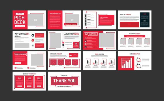 Creative presentation template design overview vector
