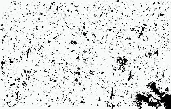 Grunge texture with distressed appearance showcasing random black shapes on a clean white background perfect for creative projects vector