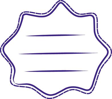 elegante Starburst etiqueta marco con un elegante frontera presentando rayado línea detalles. Perfecto para agregando un decorativo toque a tu diseños y destacando texto. vector