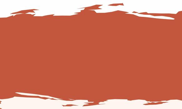 Brush stroke abstract texture with rough jagged edges on top and bottom, white brush strokes with red empty space in center for graphic design, poster, and digital artwork vector