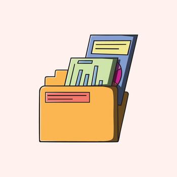 Illustration of Storage For File or Folder in Business vector