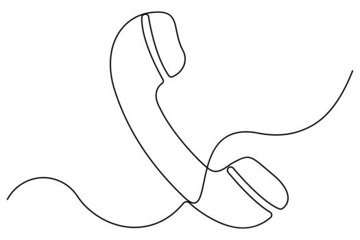 Minimalist continuous line mobile phone illustration showing modern communication concept vector