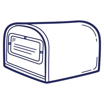 Hand Drawn Illustration of a Traditional Mailbox Symbolizing Communication and Correspondence Delivering Important Documents and Personal Letters in a Suburban Setting vector